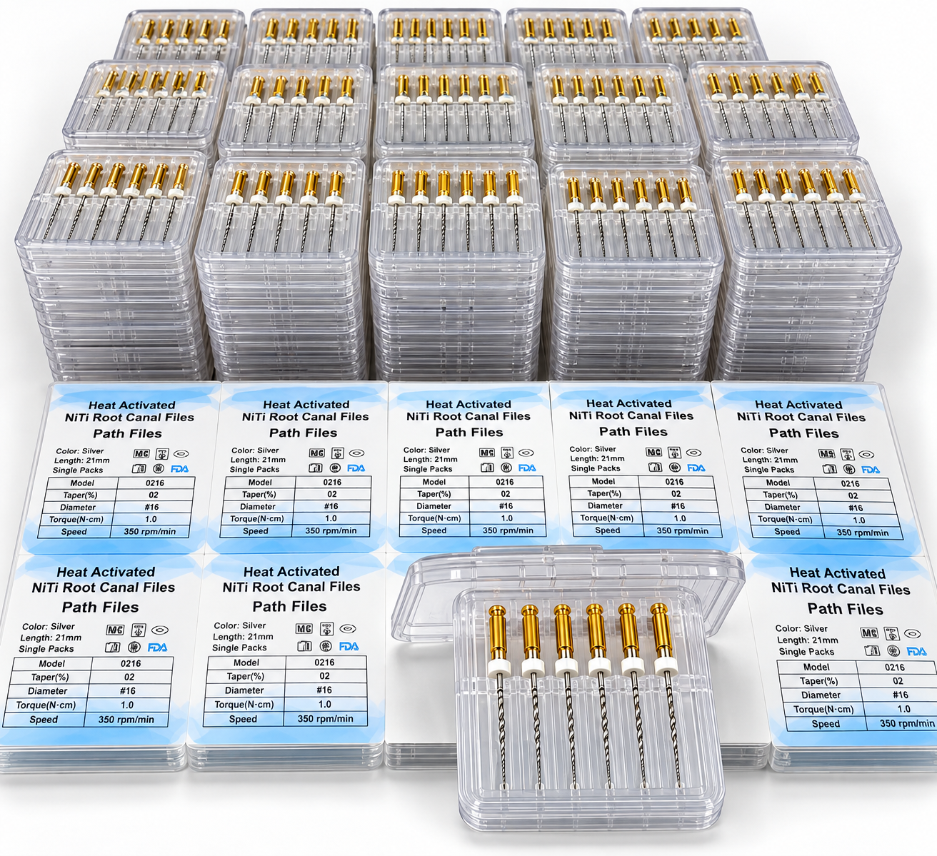 Heat-Activated NiTi Root Canal Glide Path Files (Blister Pack Assorted)